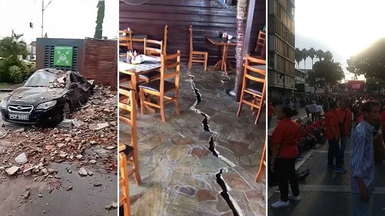 Σεισμός 7,3 Ρίχτερ στη Βενεζουέλα: Δραματικά βίντεο από τη στιγμή της σεισμικής δόνησης